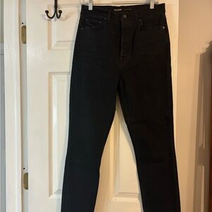 GRLFRND Womens High Rise Straight Black Jeans